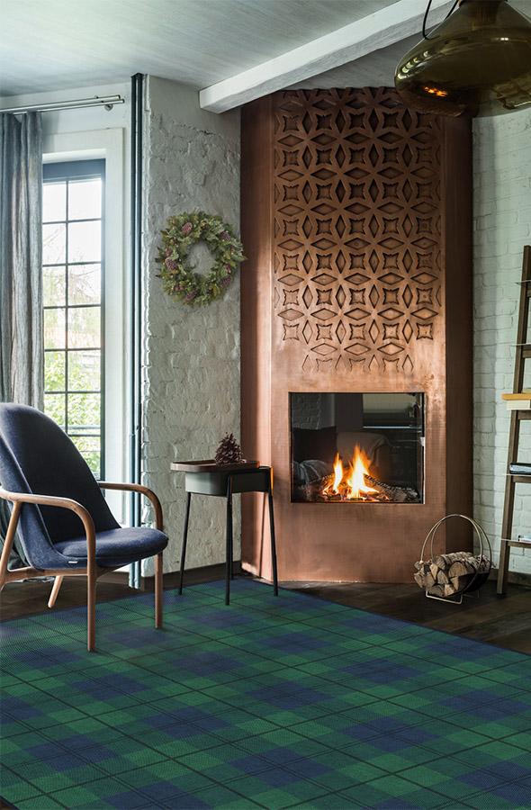 Buffalo Plaid Blackwatch Flatwoven Rug