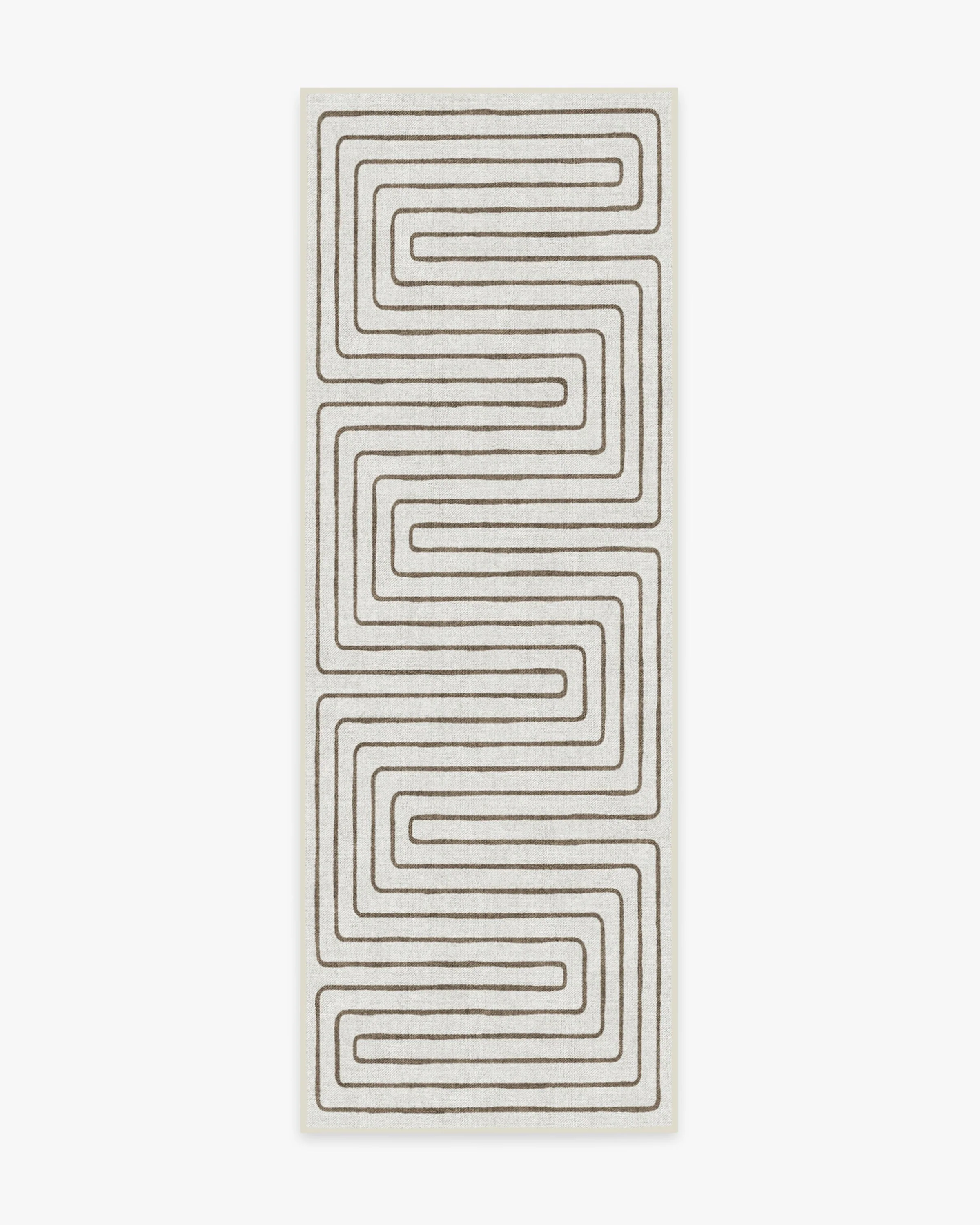 Labyrinth Camel & Ivory Flatwoven Rug by Jonathan Adler