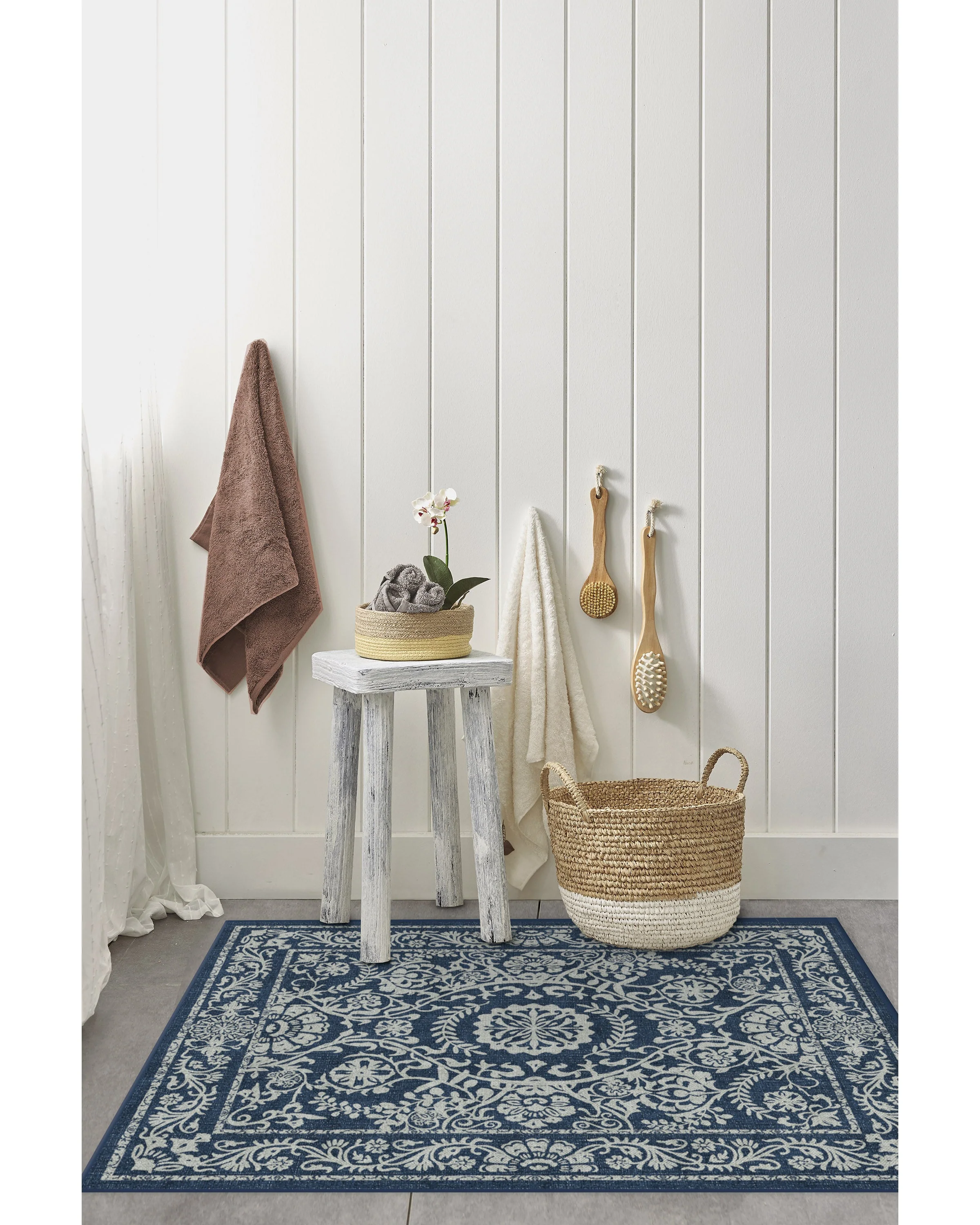 Delphina Navy Blue Flatwoven Rug