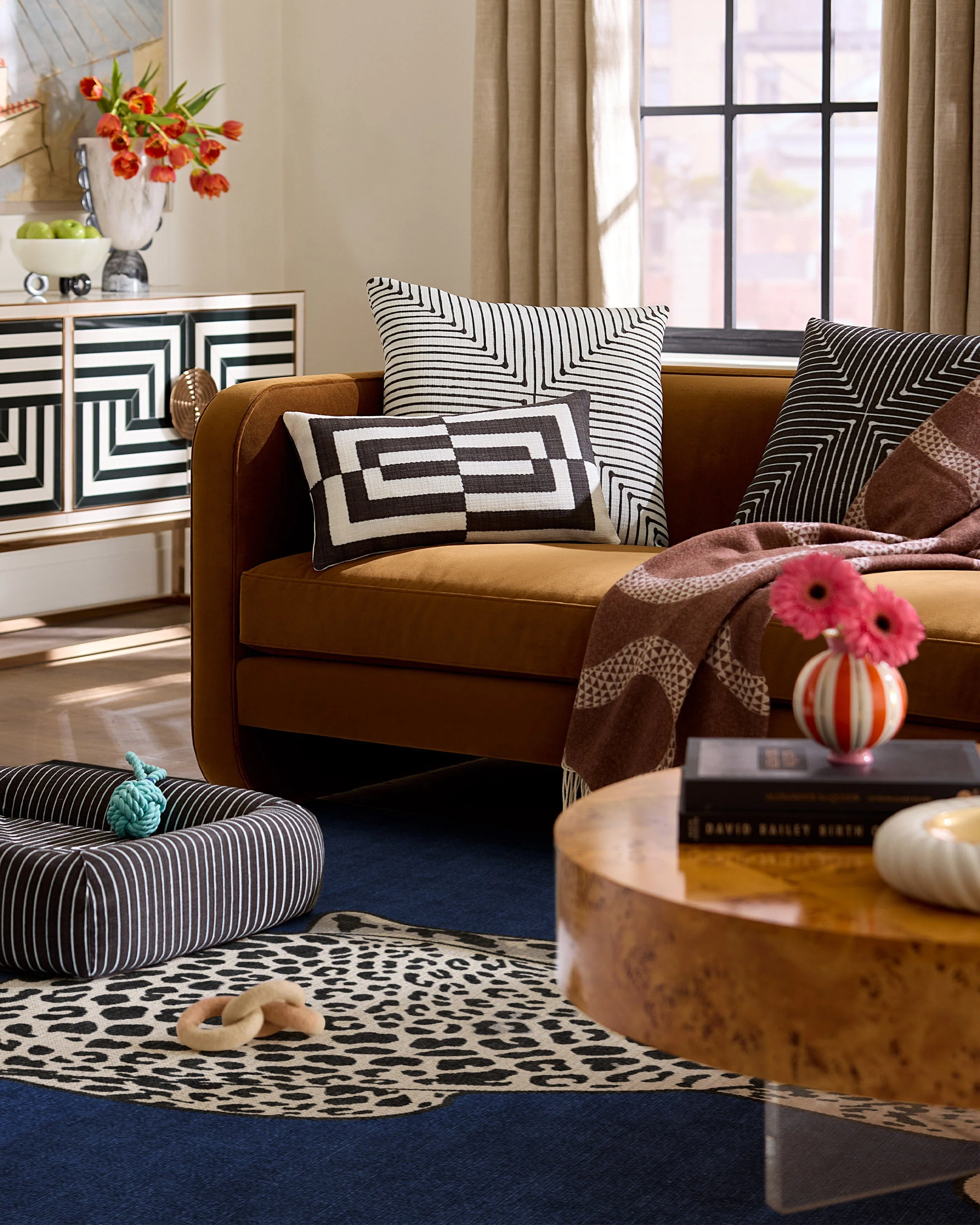 Inkdrop Ivory Woven Throw Pillow by Jonathan Adler