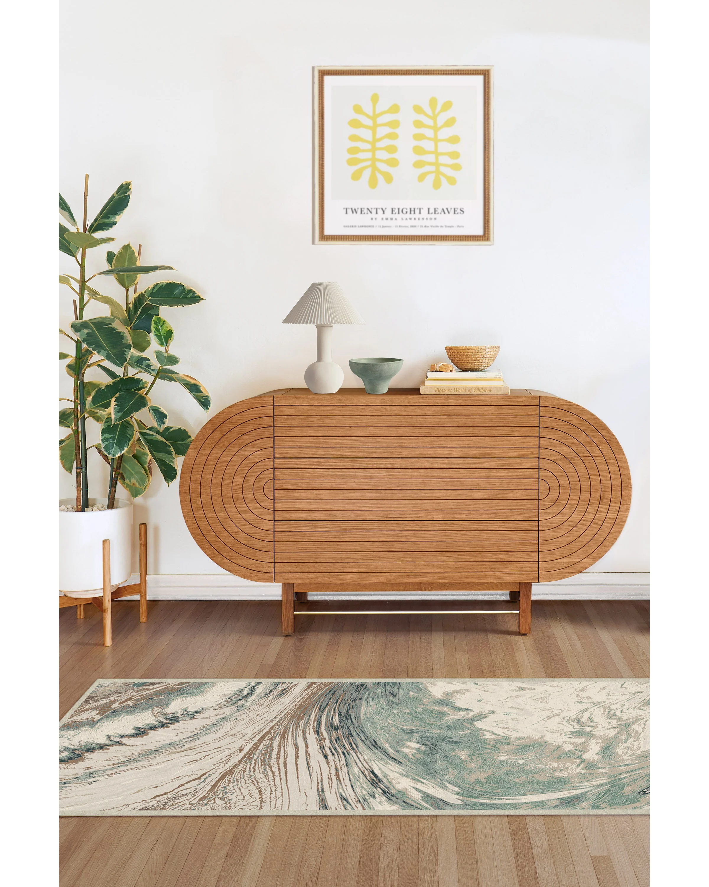 Malaspina Natural Sage Flatwoven Rug