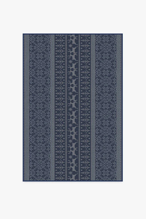 Fair Isle Blue Flatwoven Rug