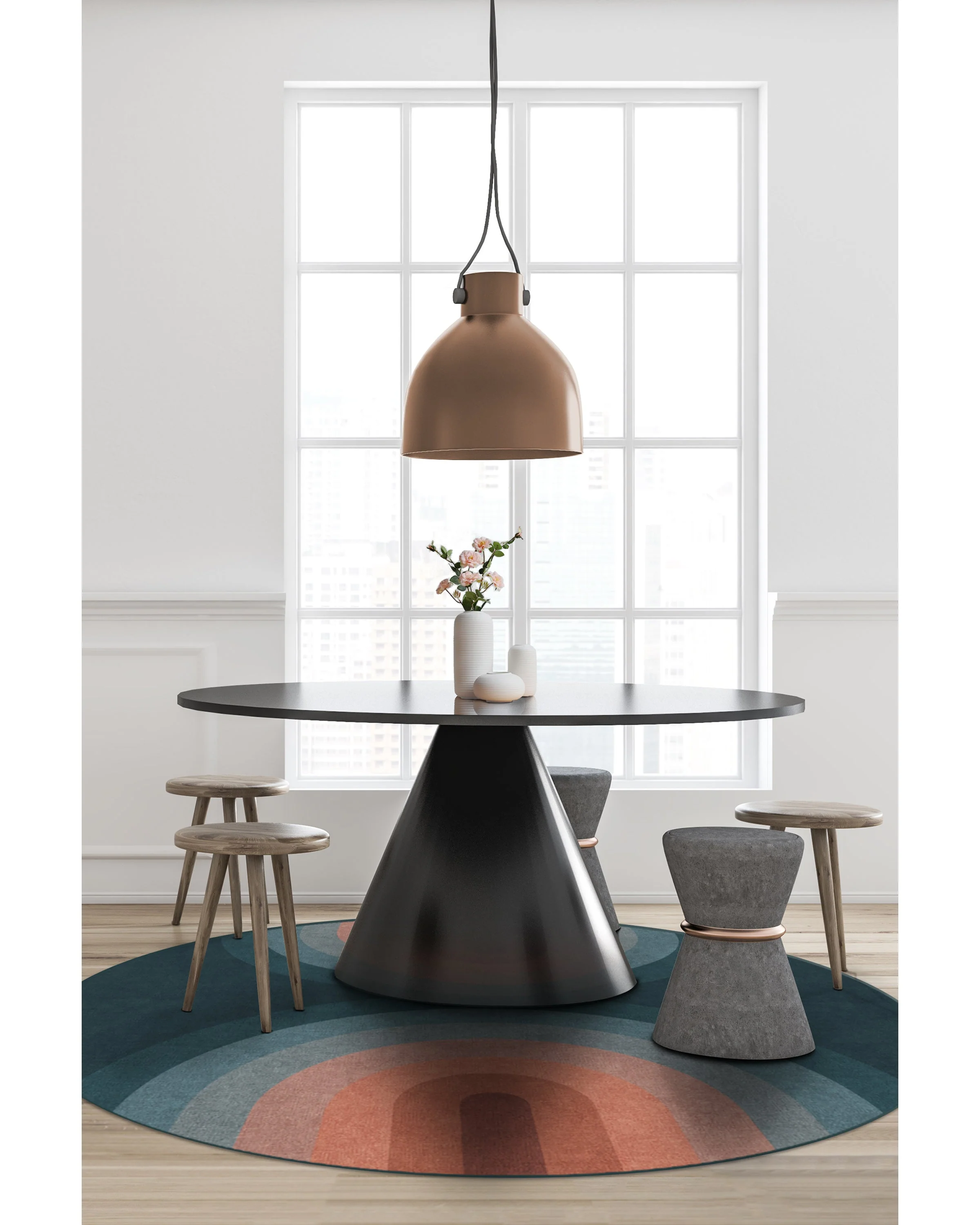 Absida Teal Flatwoven Rug