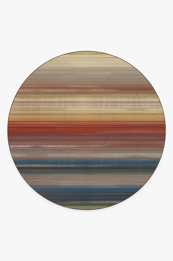 Linear Striped Multicolor Rug