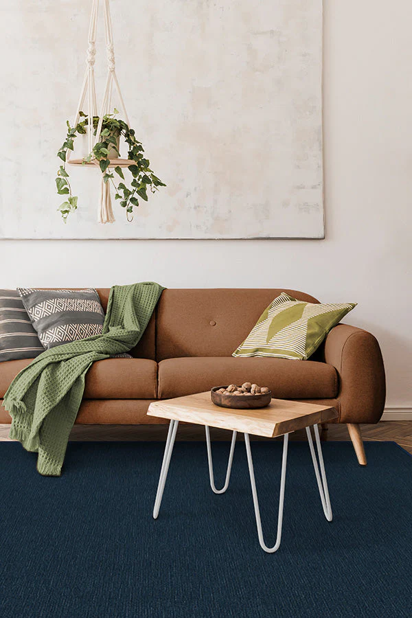 Heathered Solid Navy Rug