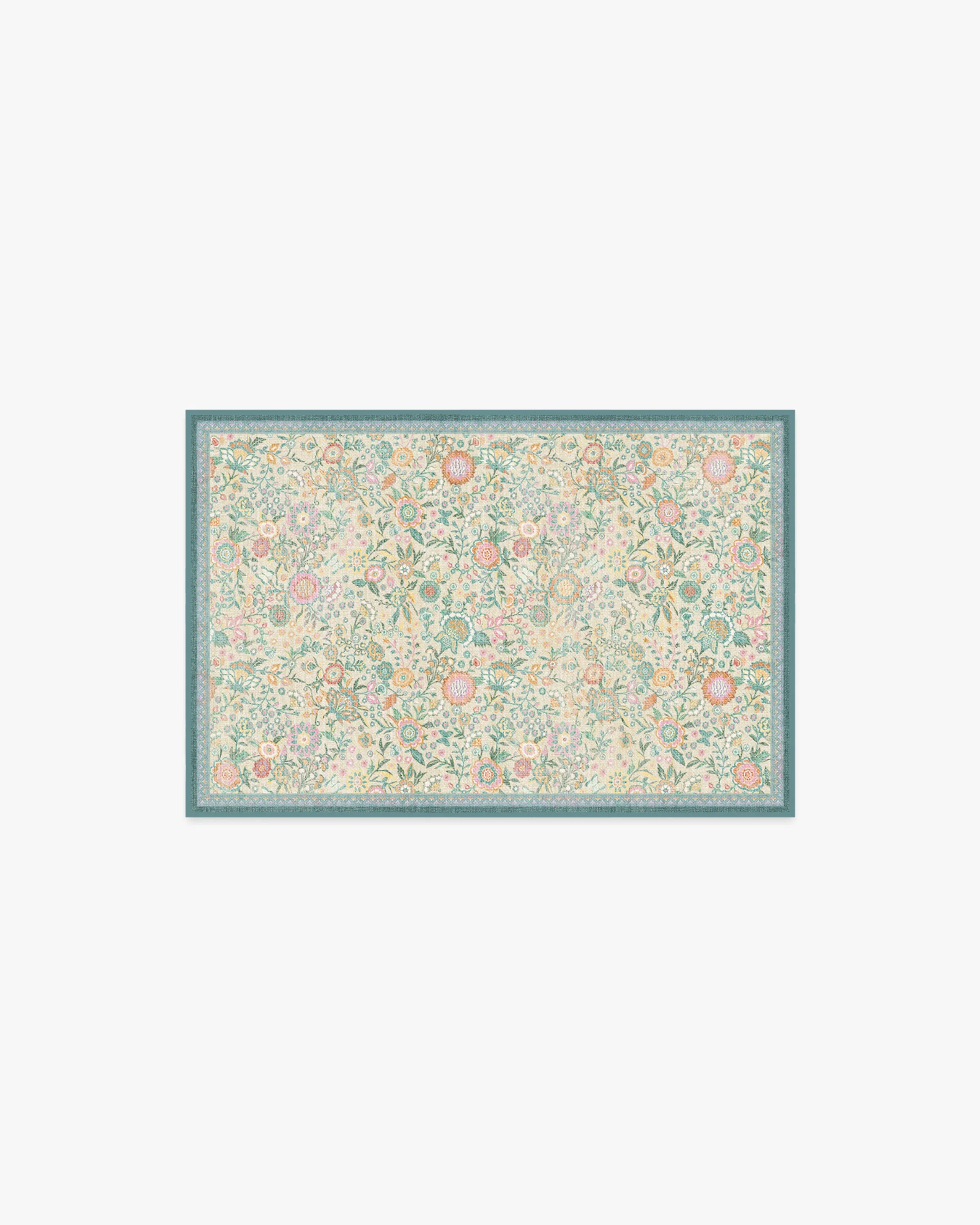 Royal Garden Ivory & Jade Rug by Bridgerton