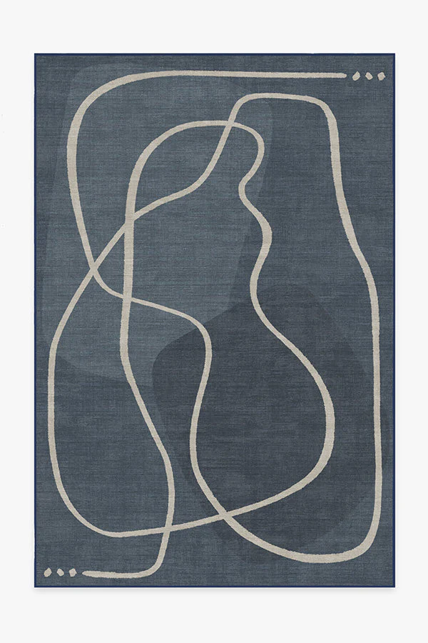 Strova Dusk Blue Flatwoven Rug