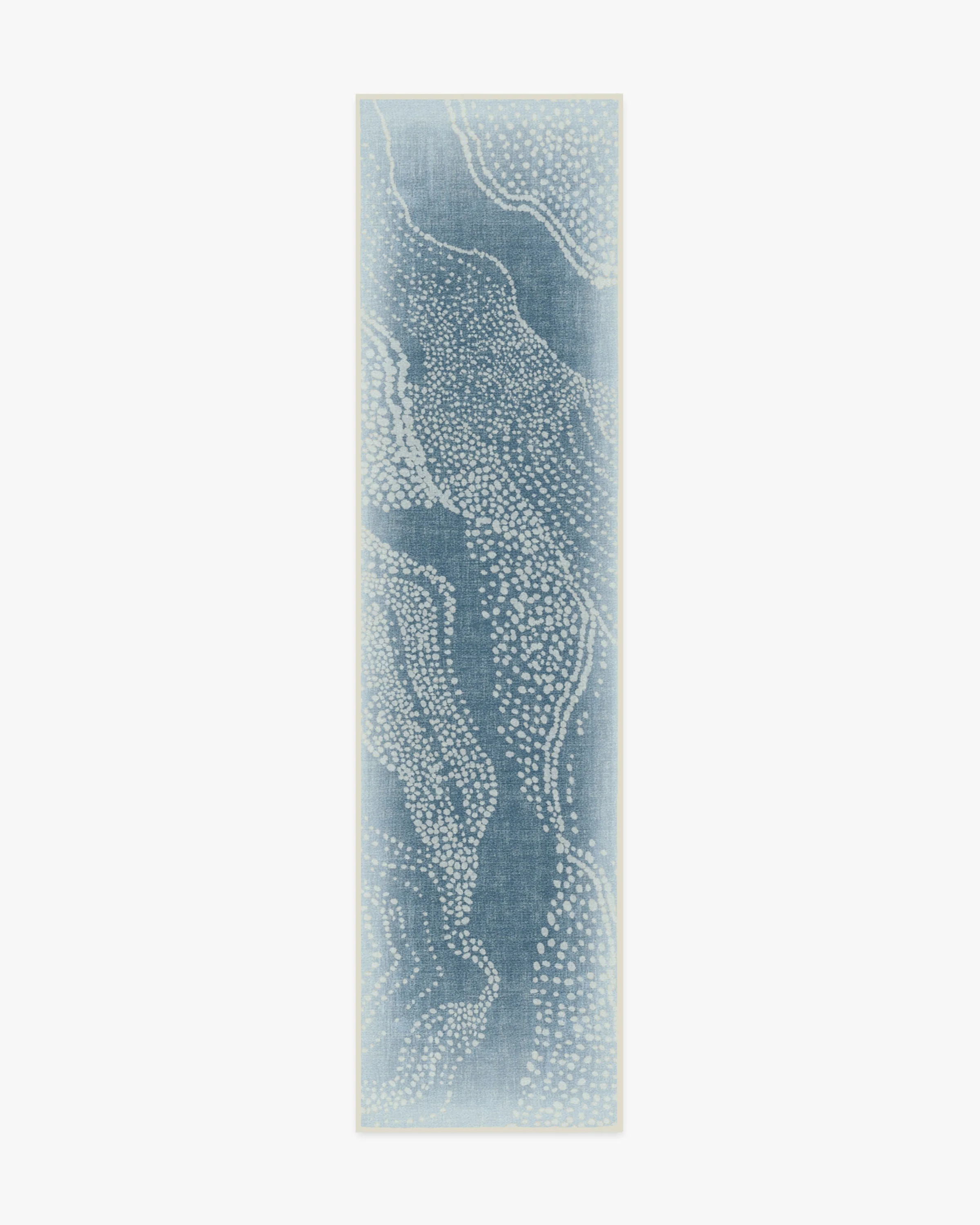 Adorned Soft Blue Flatwoven Rug by Malene Barnett