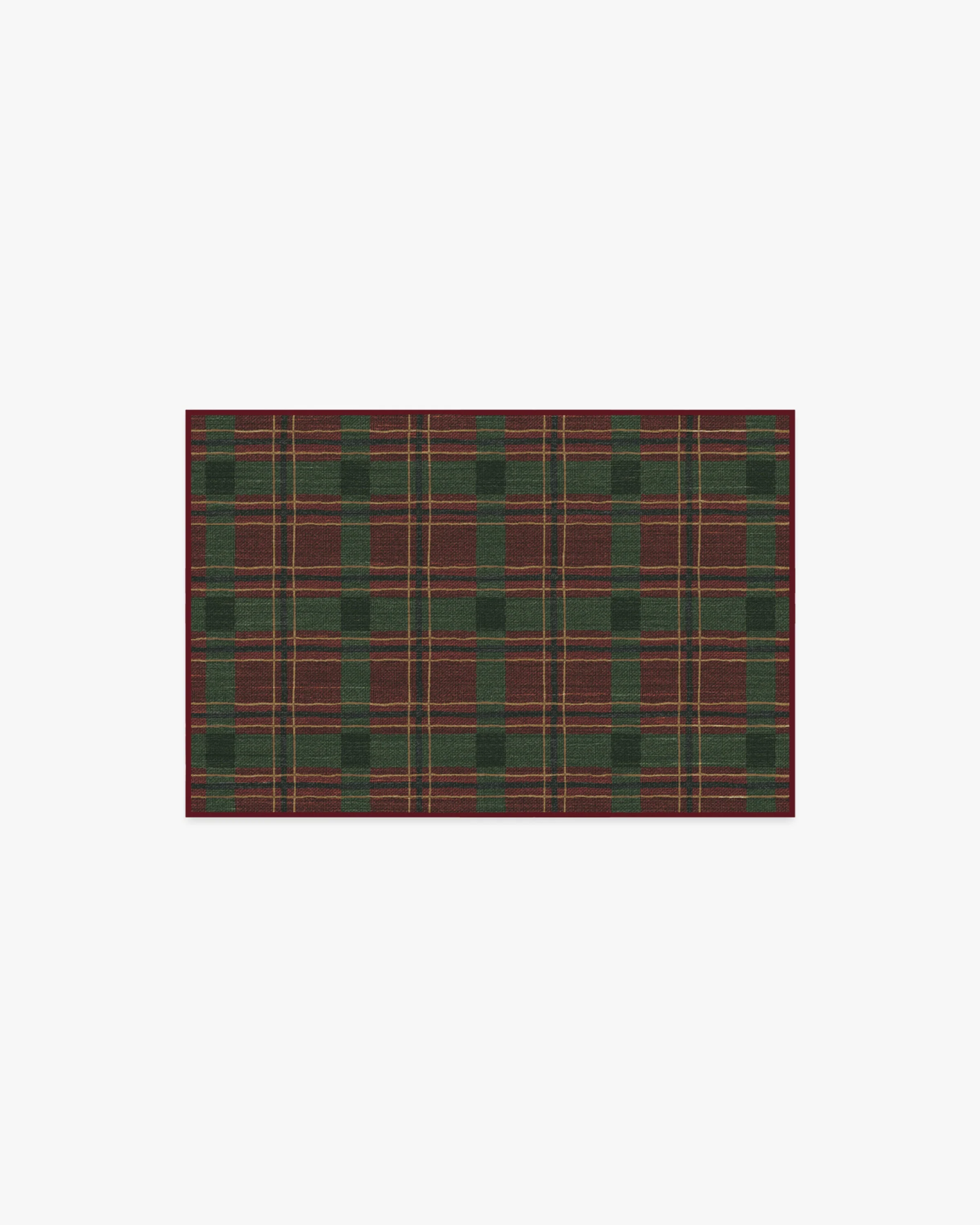 Piper Plaid Burgundy & Green Flatwoven Rug