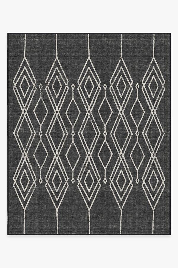 Gemma Lattice Black Outdoor Rug
