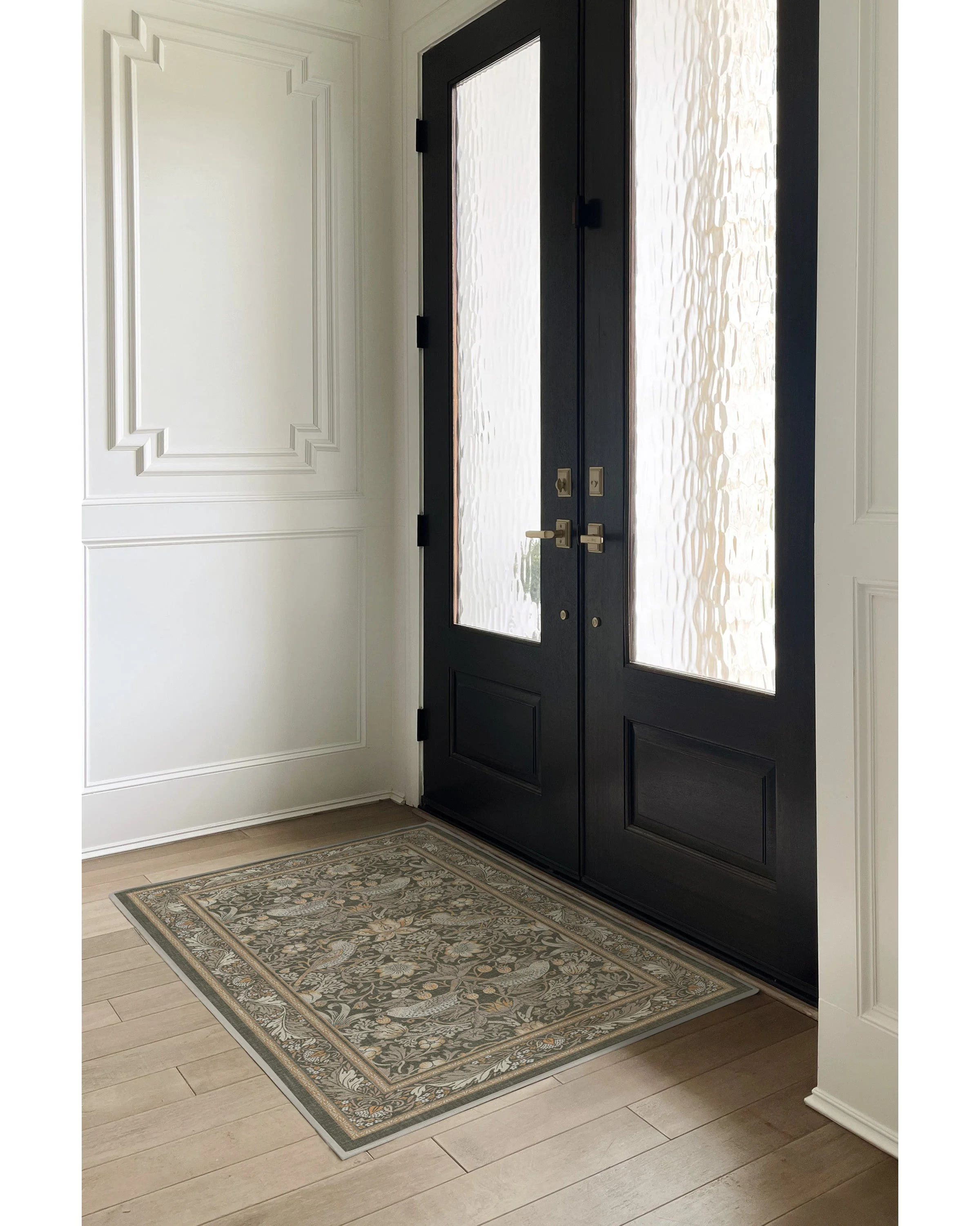 Strawberry Thief Stone Gold Rug by Morris & Co.