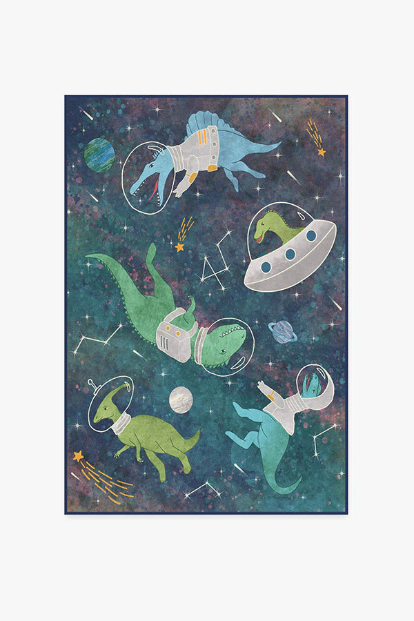 Dinosaurs in Space Rug