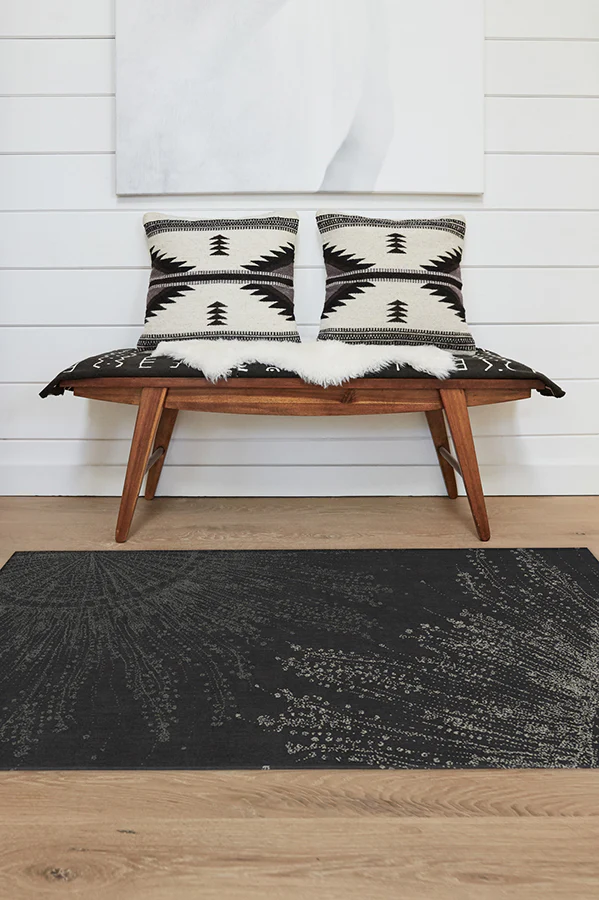 Jellyfish Bloom Charcoal Flatwoven Rug