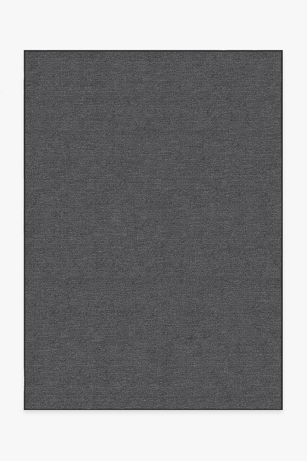 Heathered Solid Charcoal Flatwoven Rug