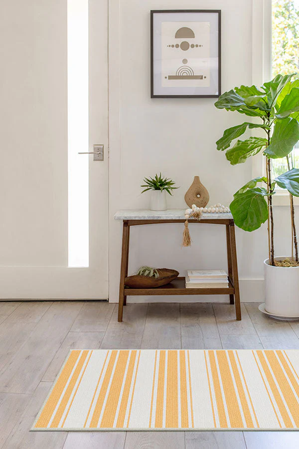 Marina Stripe Yellow Outdoor Rug