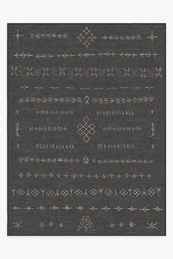 Astrid Soft Black Flatwoven Rug