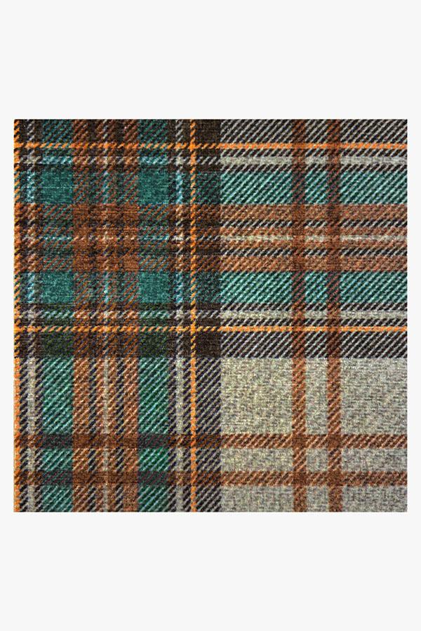 Dress Stewart Tartan Khaki Flatwoven Rug