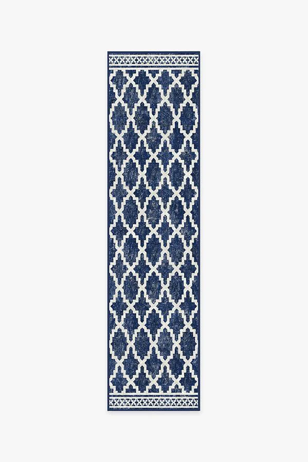 Cleo Trellis Royal Blue Outdoor Rug