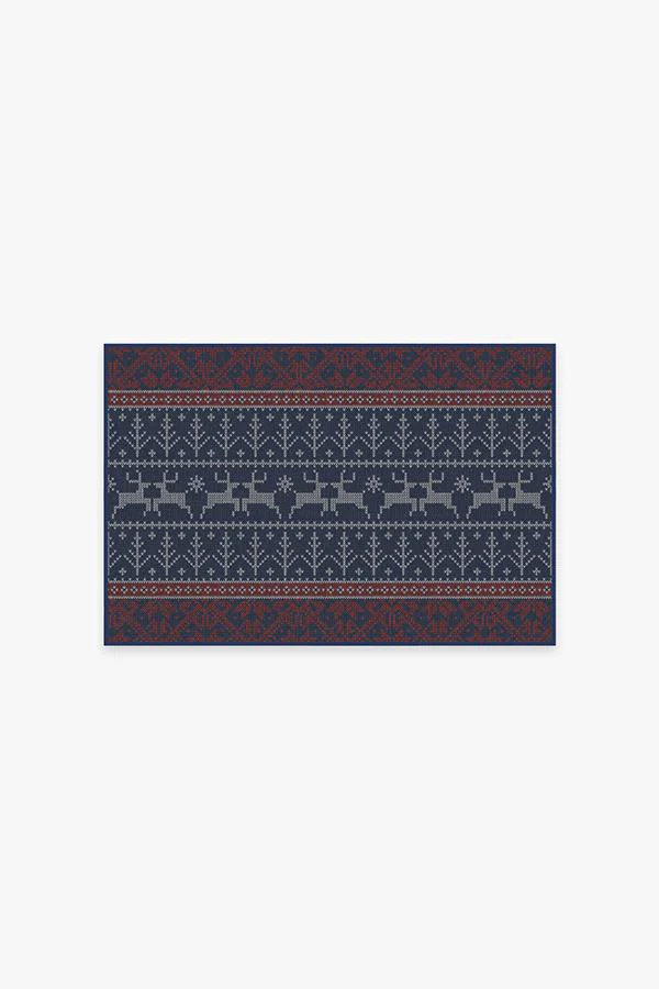 Fair Isle Red Flatwoven Rug