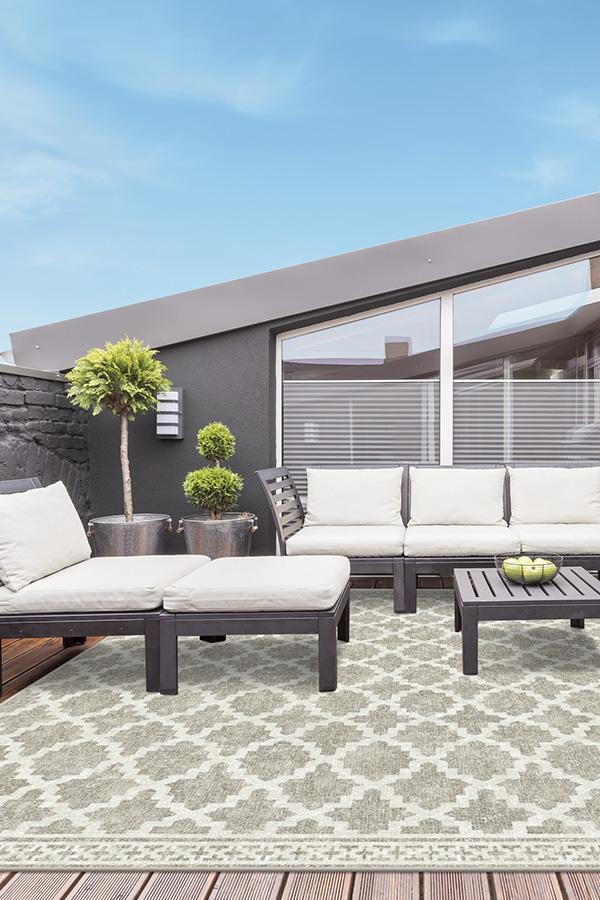 Cleo Trellis Natural Outdoor Rug
