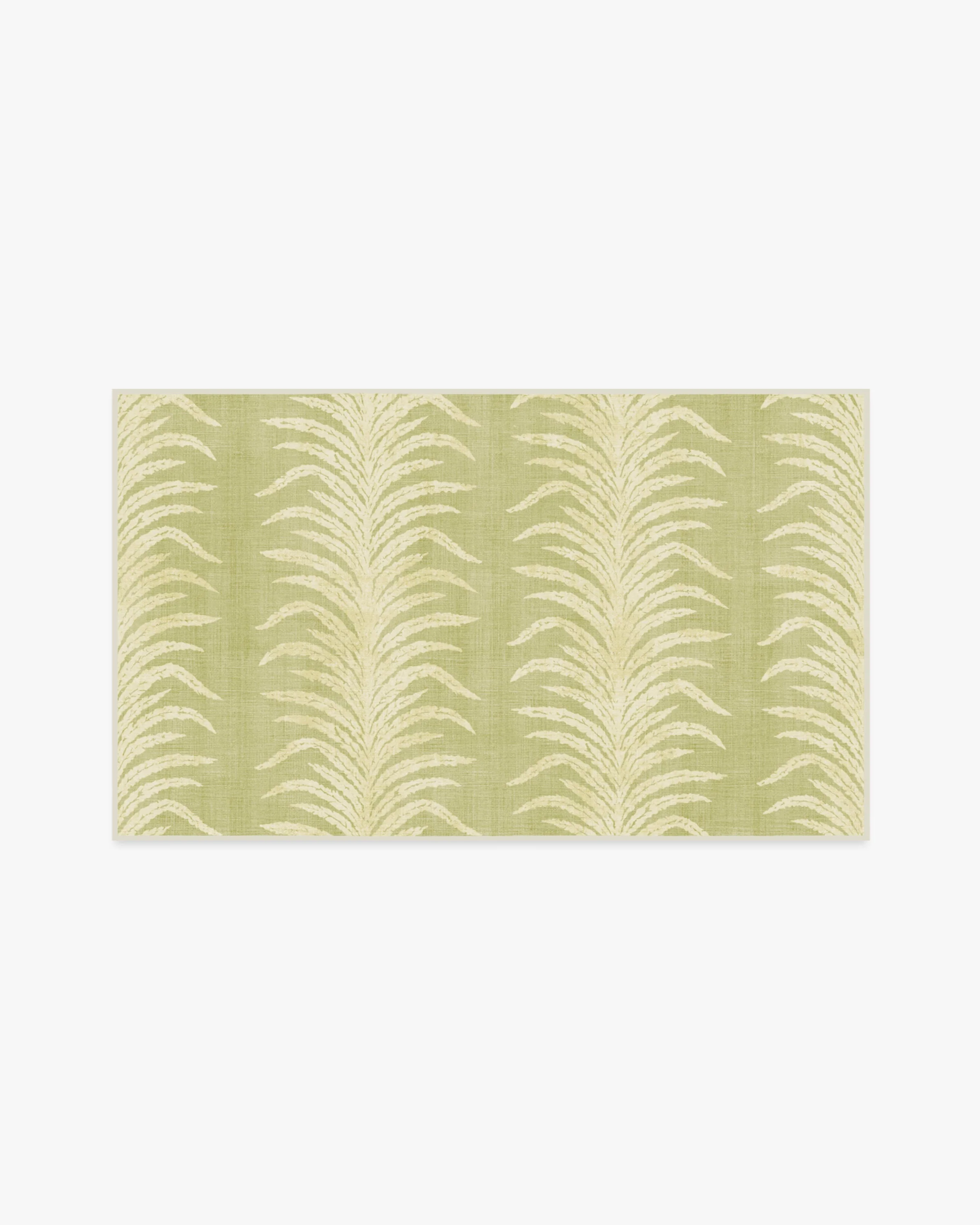 Tree Fern Matcha Green Flatwoven Rug by Sanderson
