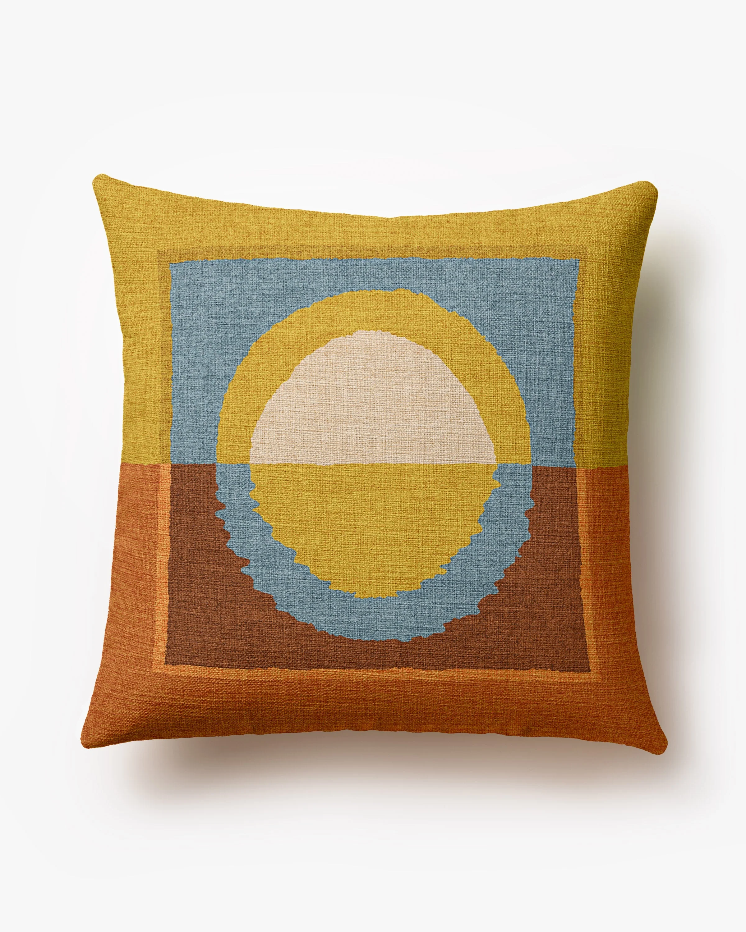 Serene Multicolor Woven Throw Pillow by Justina Blakeney