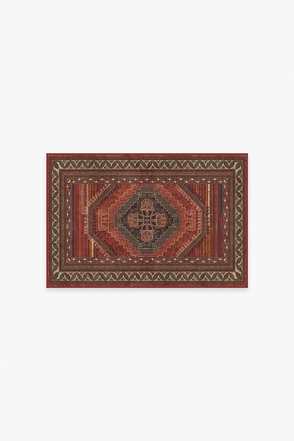 Mandalore Scarlet Red Flatwoven Rug