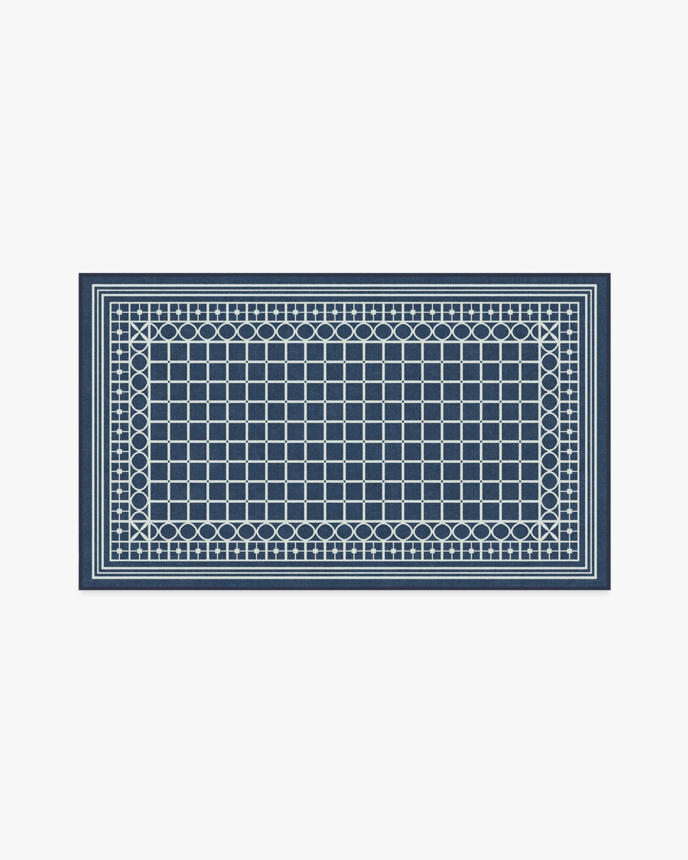 Palm Beach Navy Rug by Gray Malin
