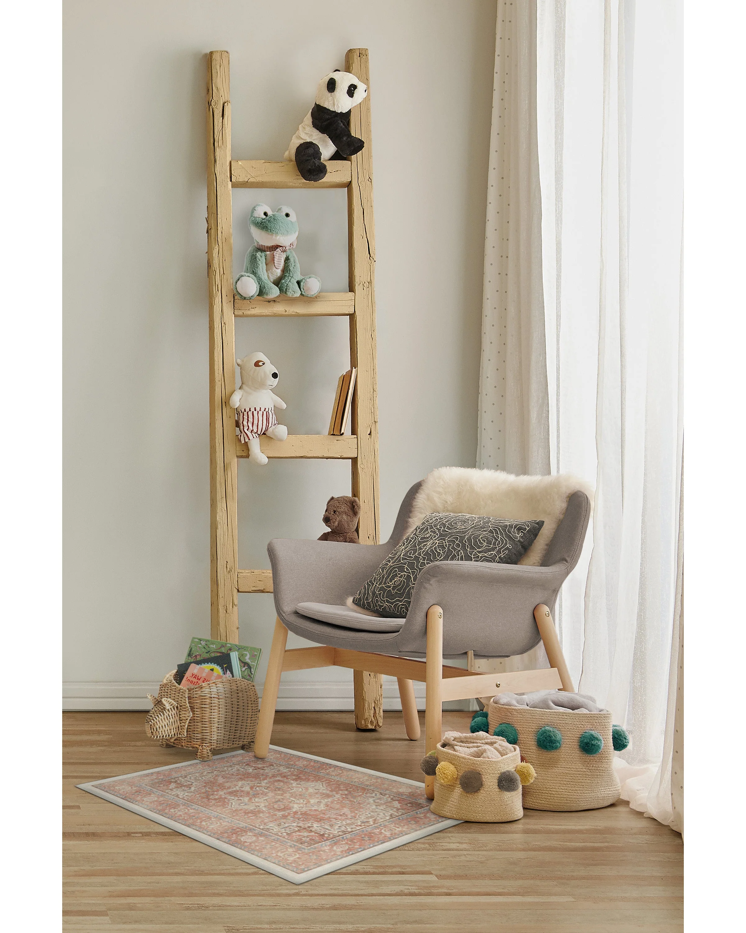 Kamran Rose Flatwoven Rug
