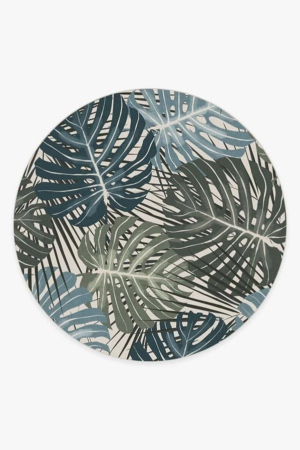 Monstera Jade Flatwoven Rug