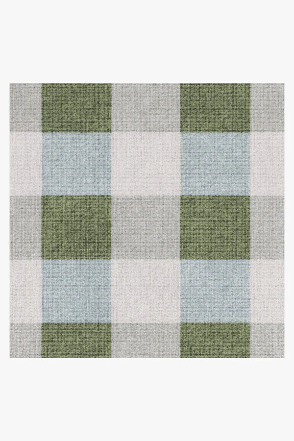 Sutton Moss Green & Blue Flatwoven Rug by The Home Edit