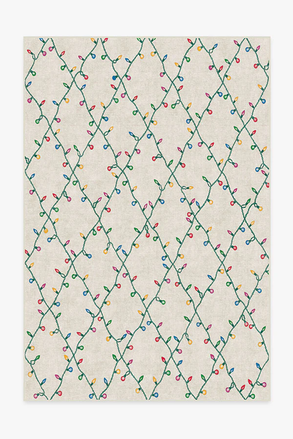 Holiday Lights Creme Flatwoven Rug