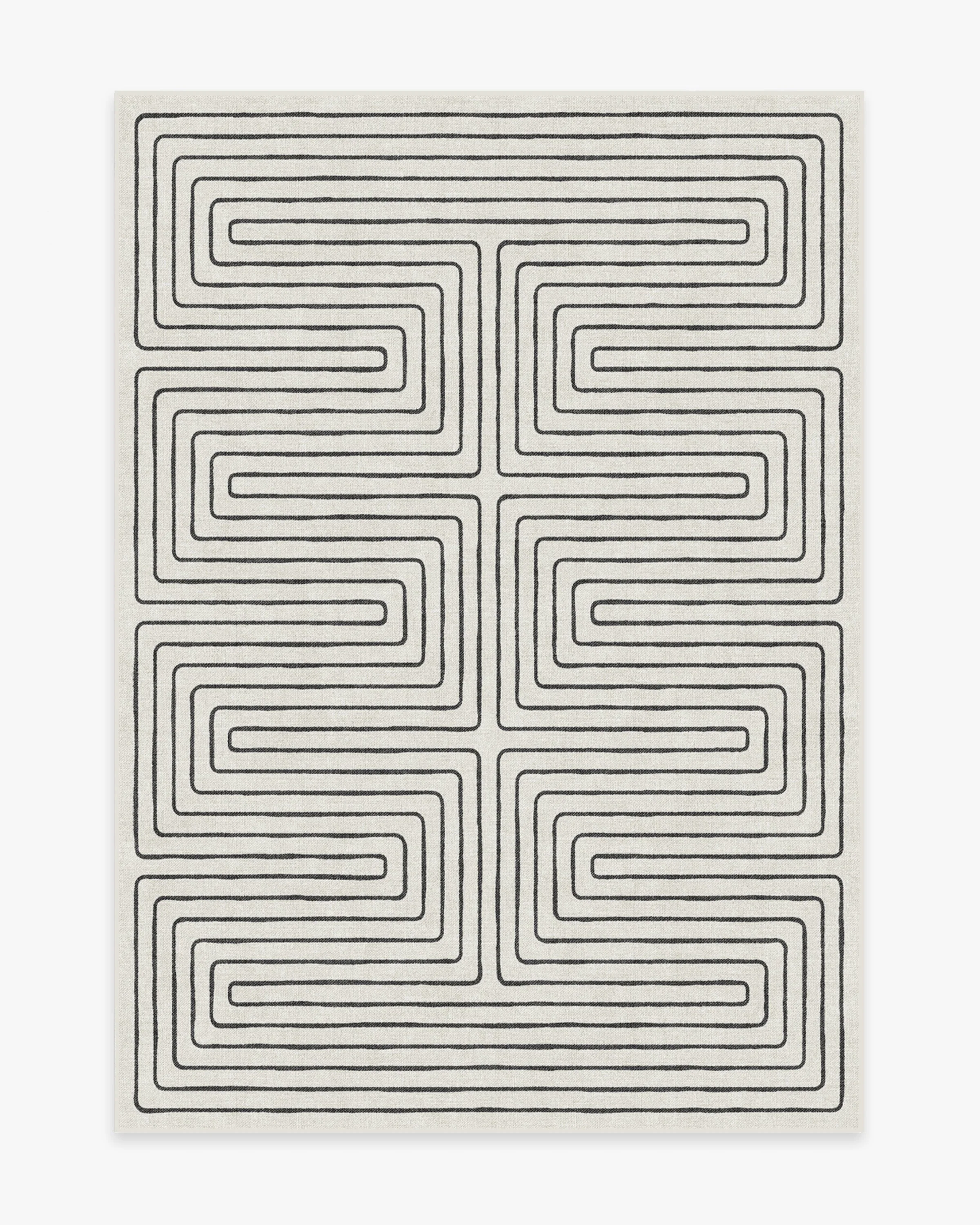 Labyrinth Black & Ivory Rug by Jonathan Adler