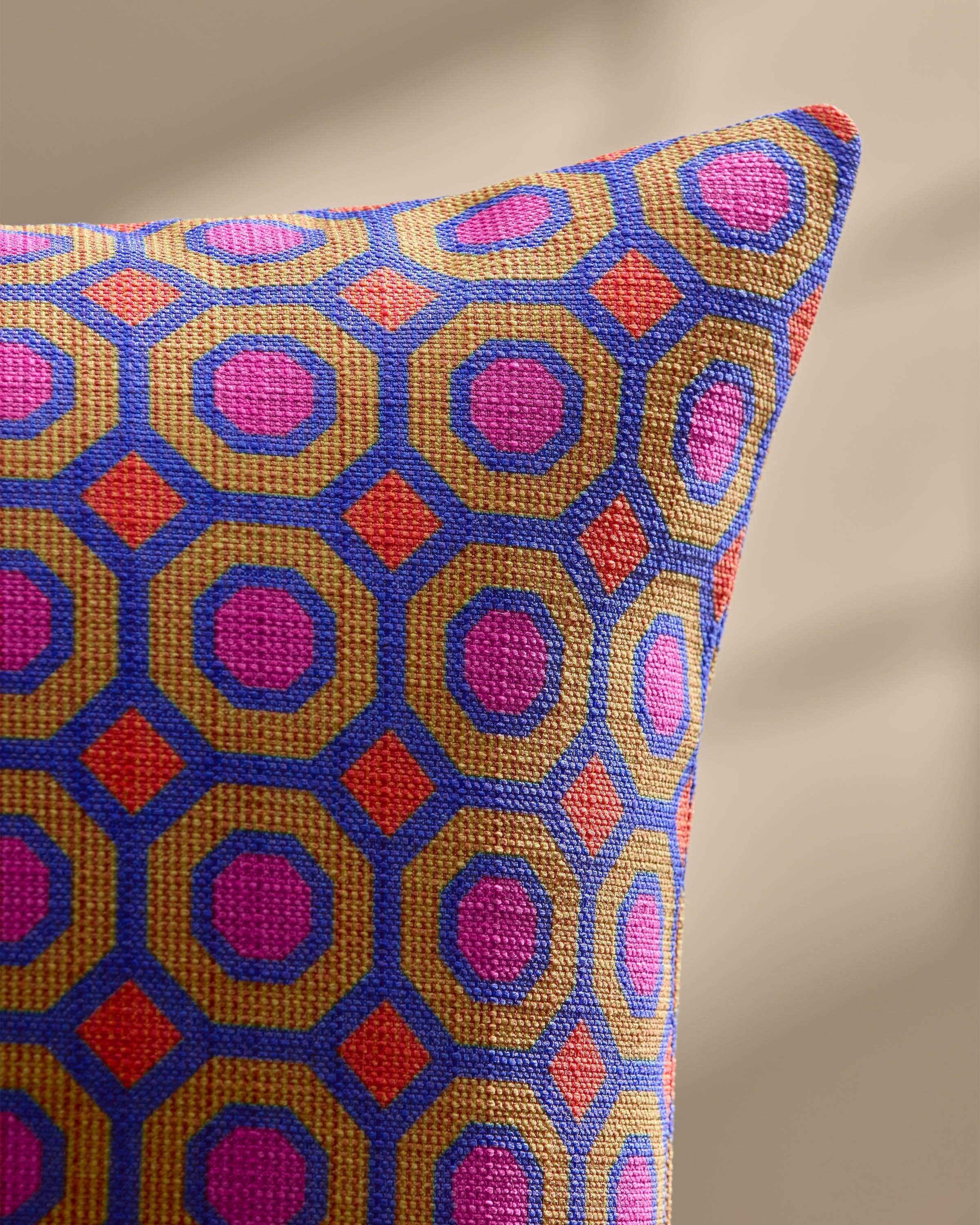 Piccadilly Fuchsia Woven Throw Pillow by Jonathan Adler