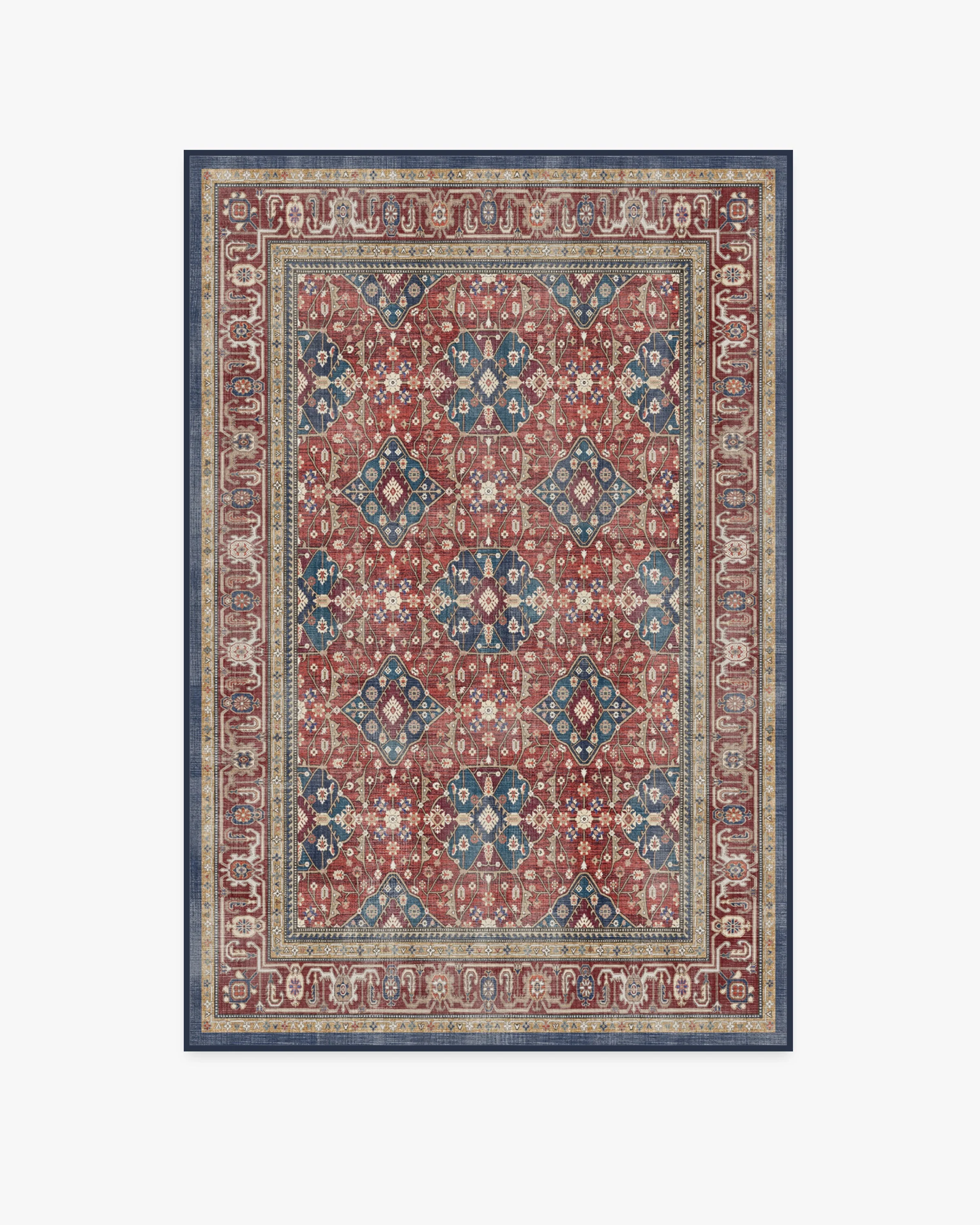 Alessia Royal Red Flatwoven Rug
