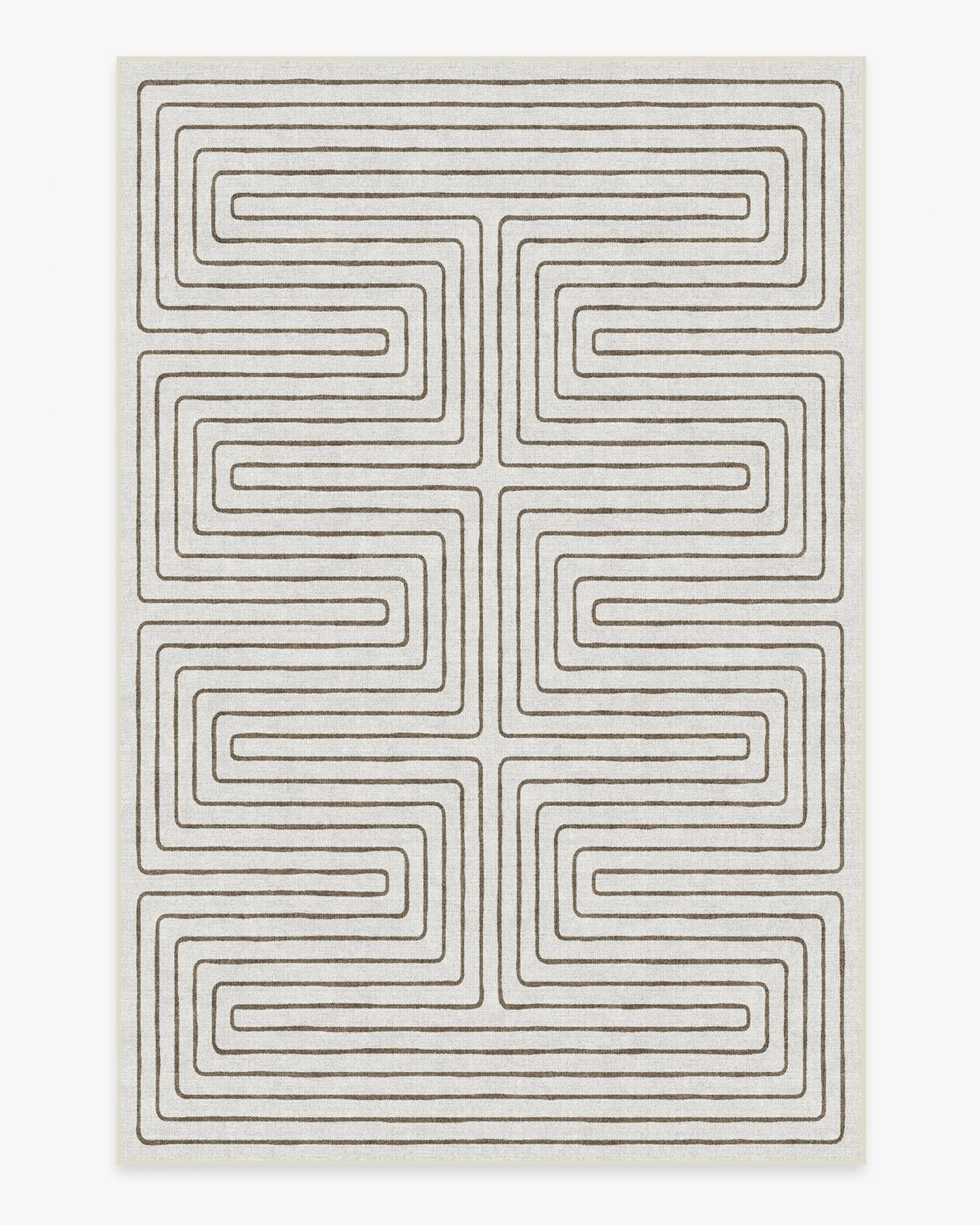 Labyrinth Camel & Ivory Flatwoven Rug by Jonathan Adler