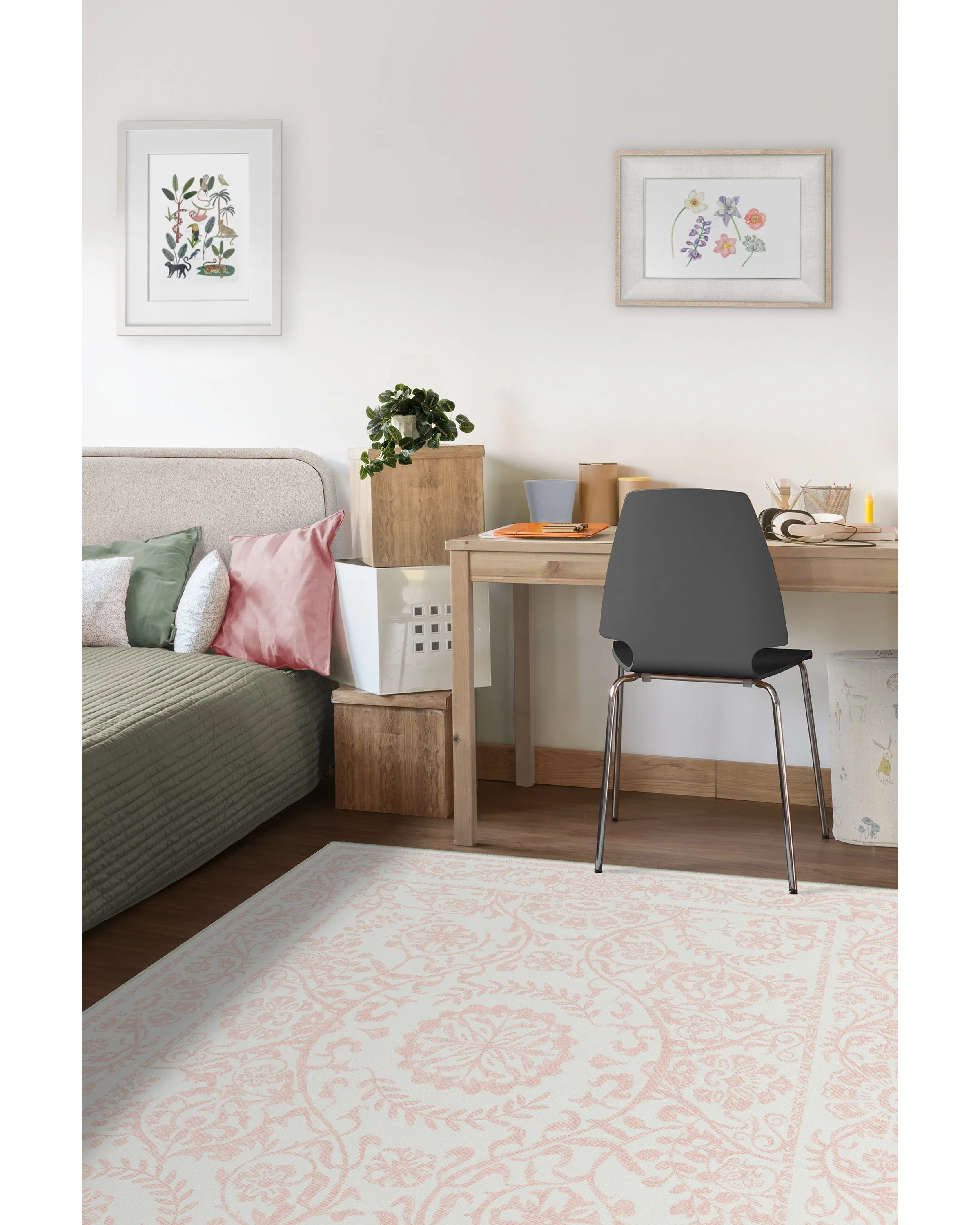 Delphina Powder Pink Flatwoven Rug