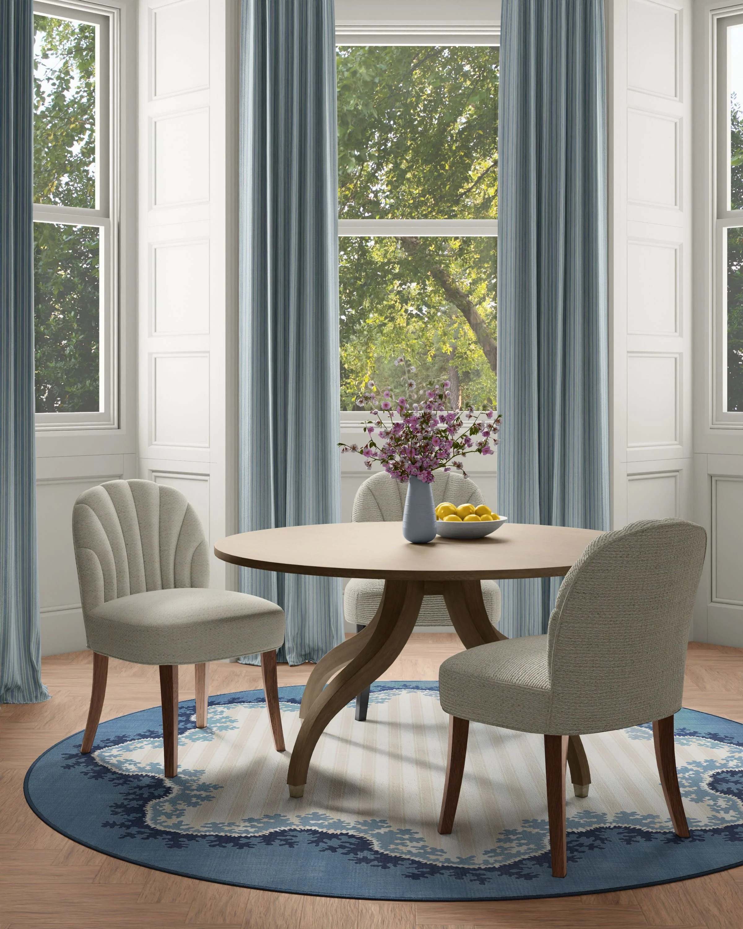 Oxbow Indigo Rug by Sanderson