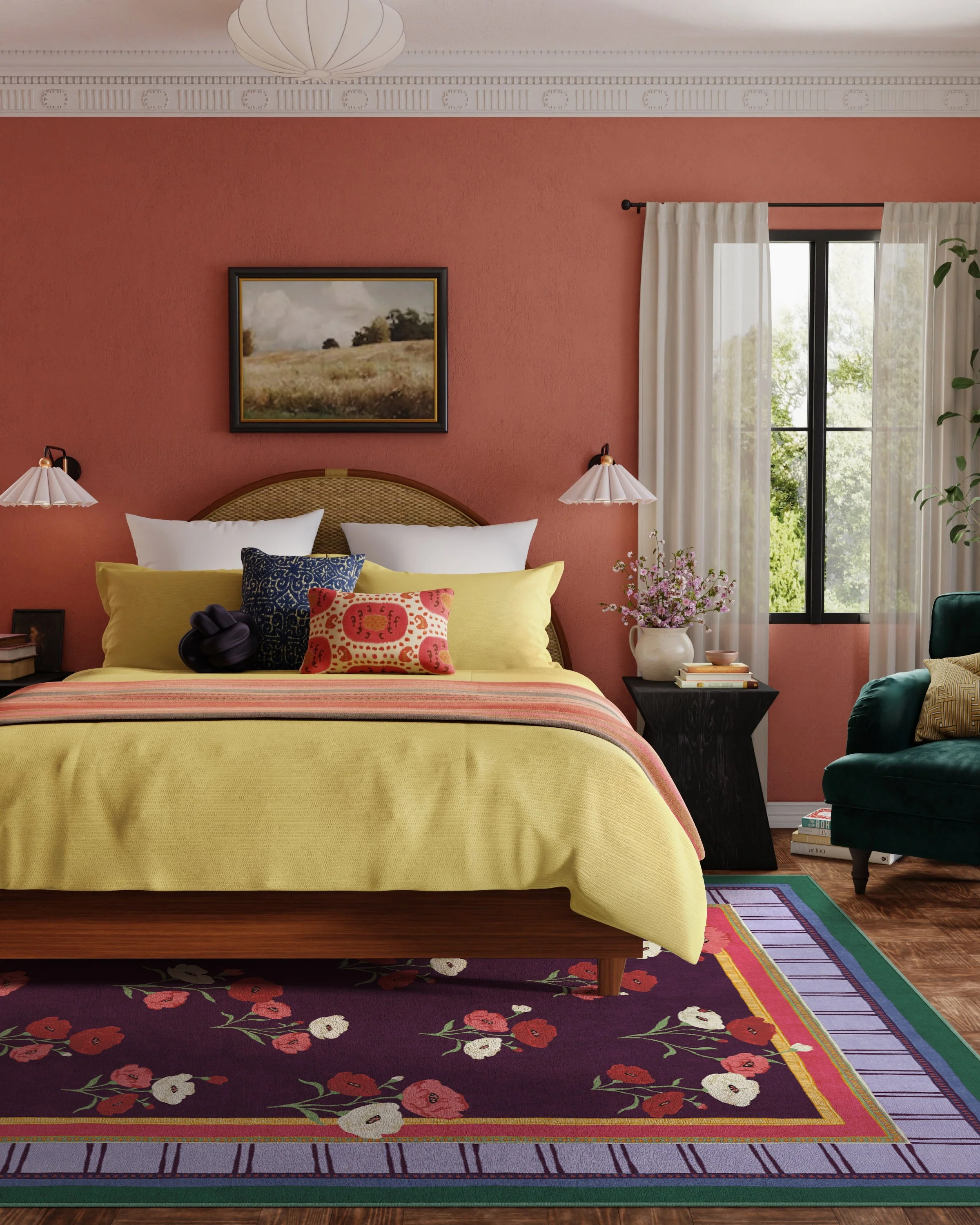 Ambroeus Royal Plum Rug by Iris Apfel