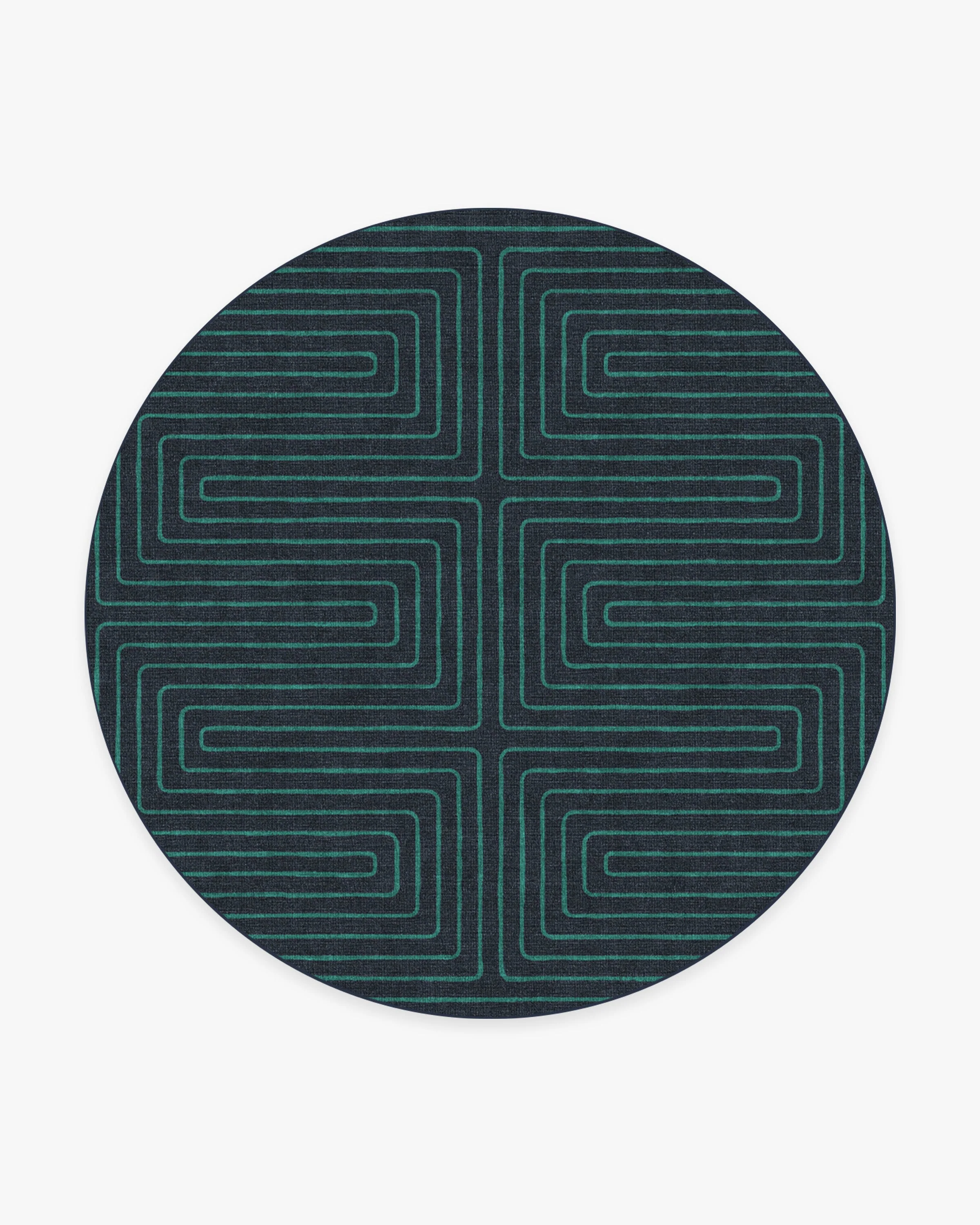 Labyrinth Navy & Teal Rug by Jonathan Adler