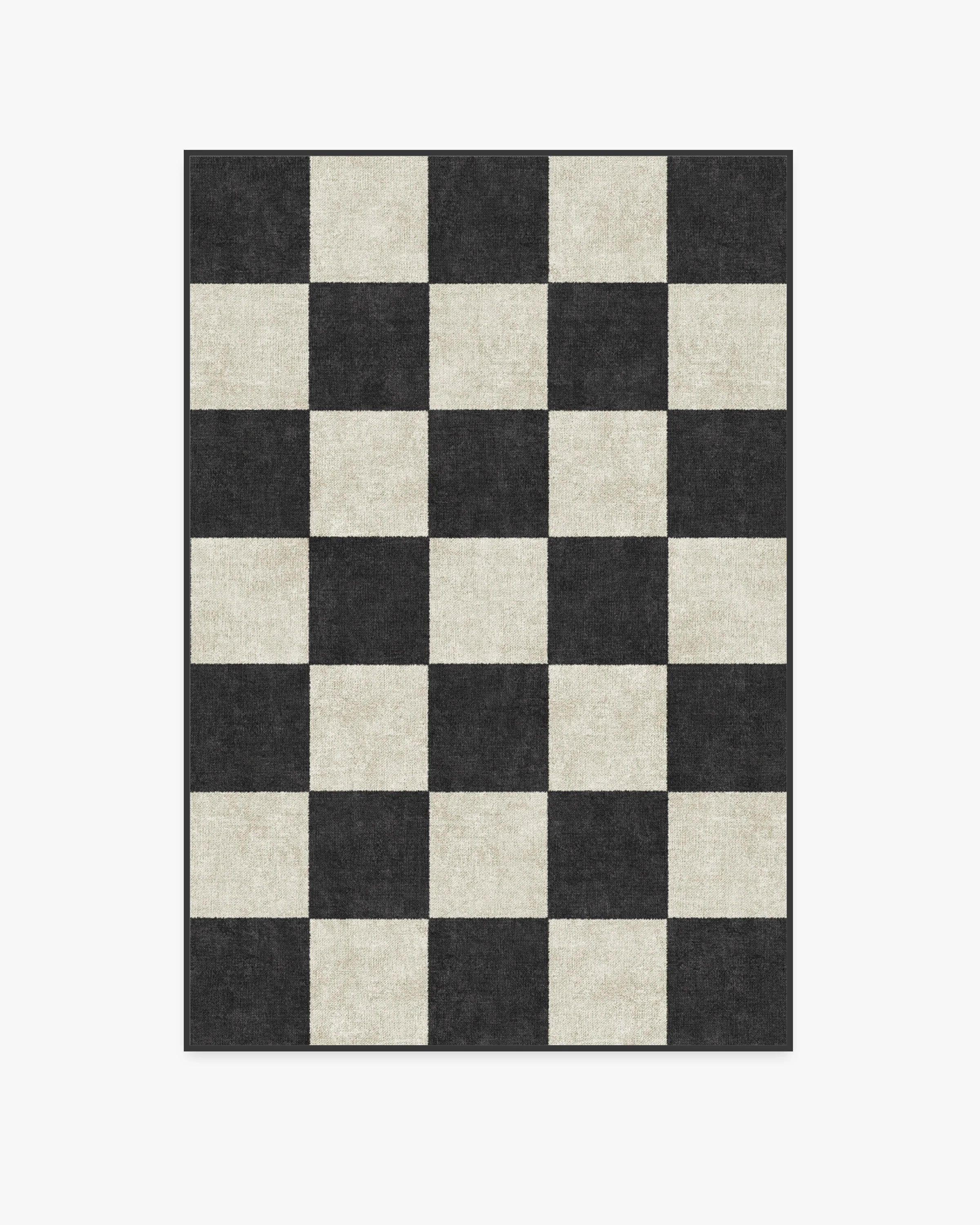 Jaque Checkered Black Flatwoven Rug