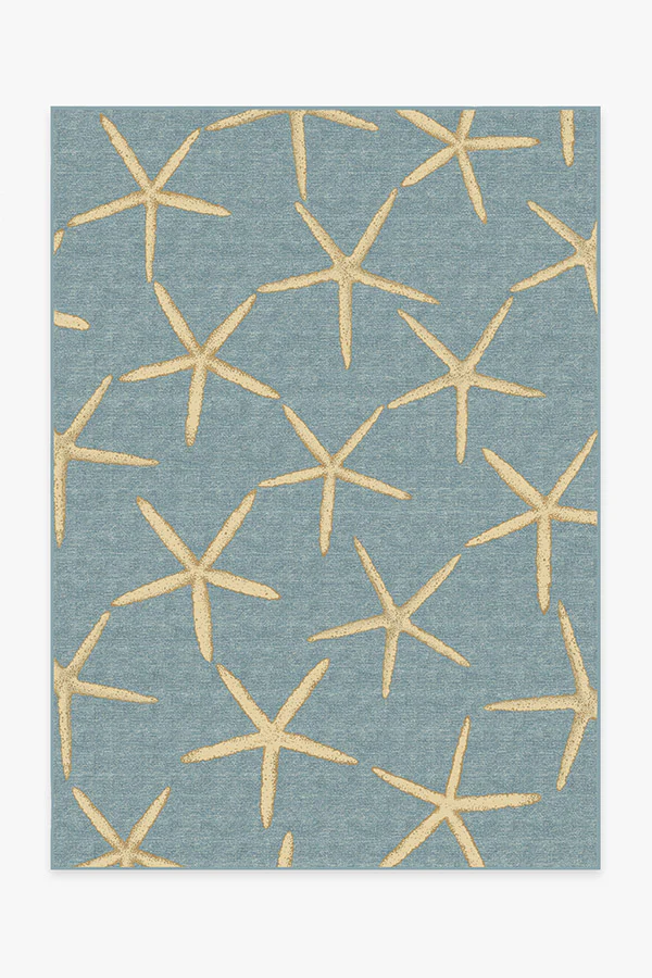 Starfish Pale Blue Flatwoven Rug