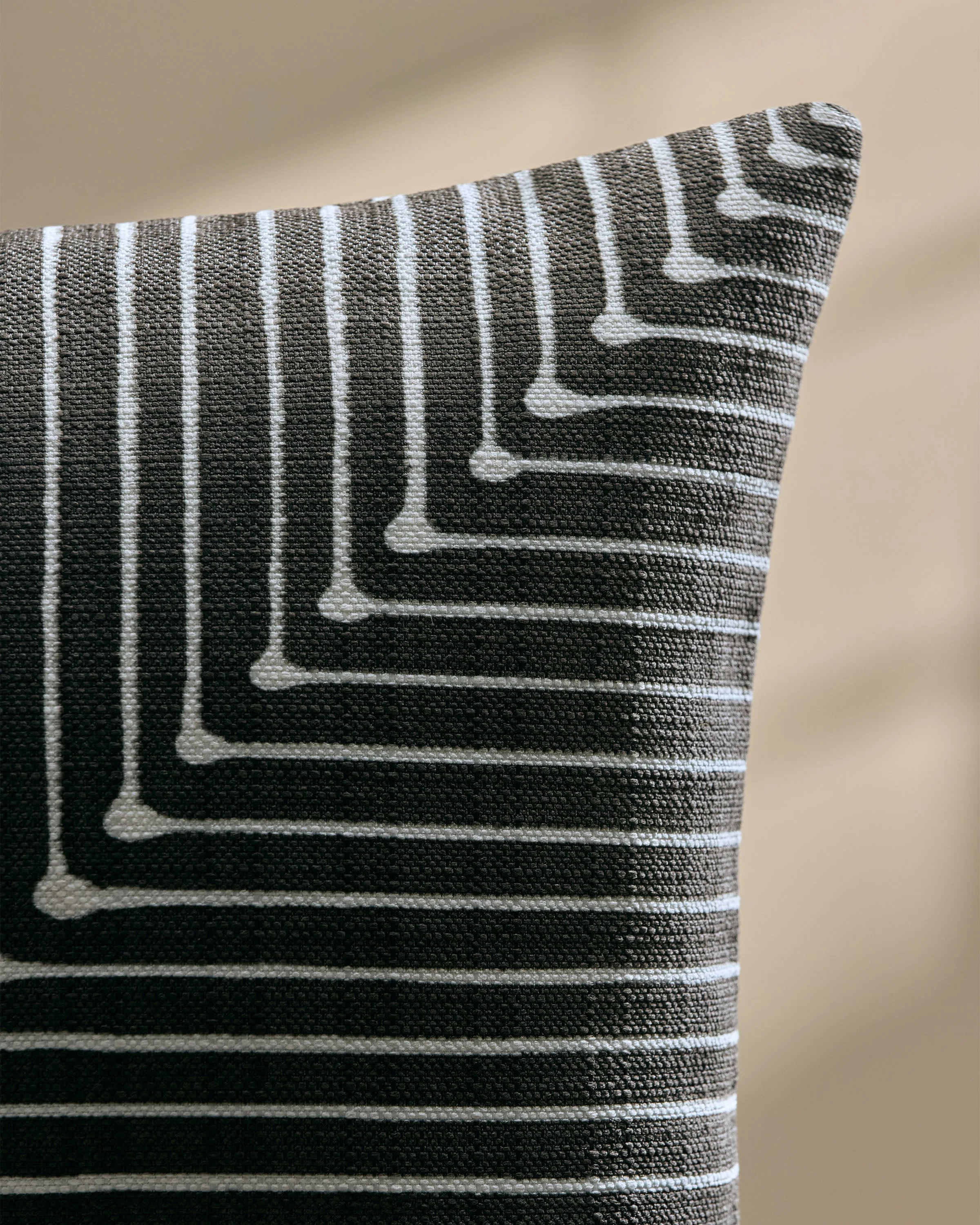 Inkdrop Charcoal Woven Throw Pillow by Jonathan Adler