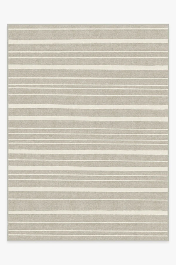 Hudson Stripe Stone Flatwoven Rug