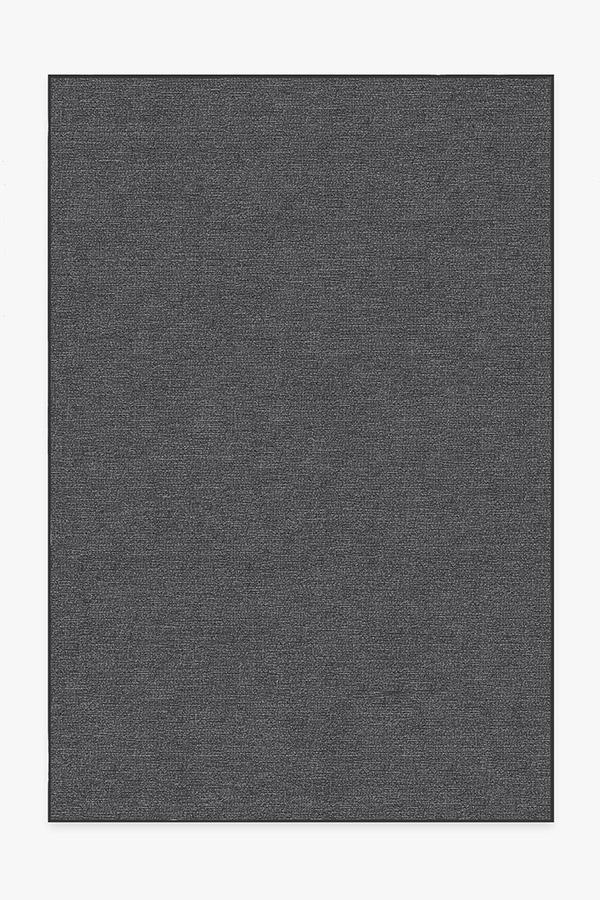 Heathered Solid Charcoal Flatwoven Rug