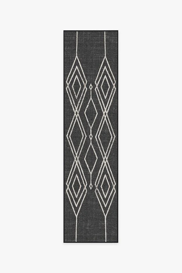 Gemma Lattice Black Outdoor Rug
