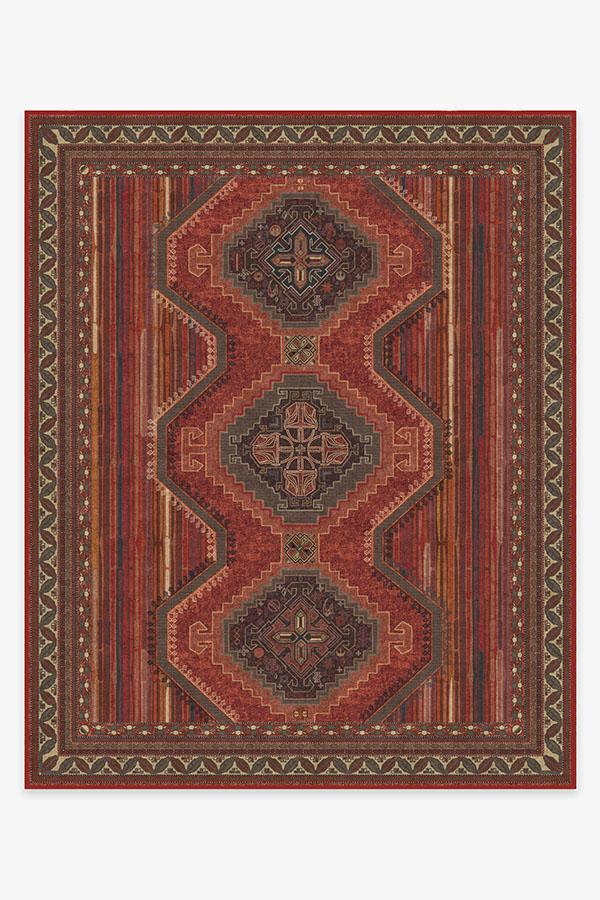 Mandalore Scarlet Red Flatwoven Rug