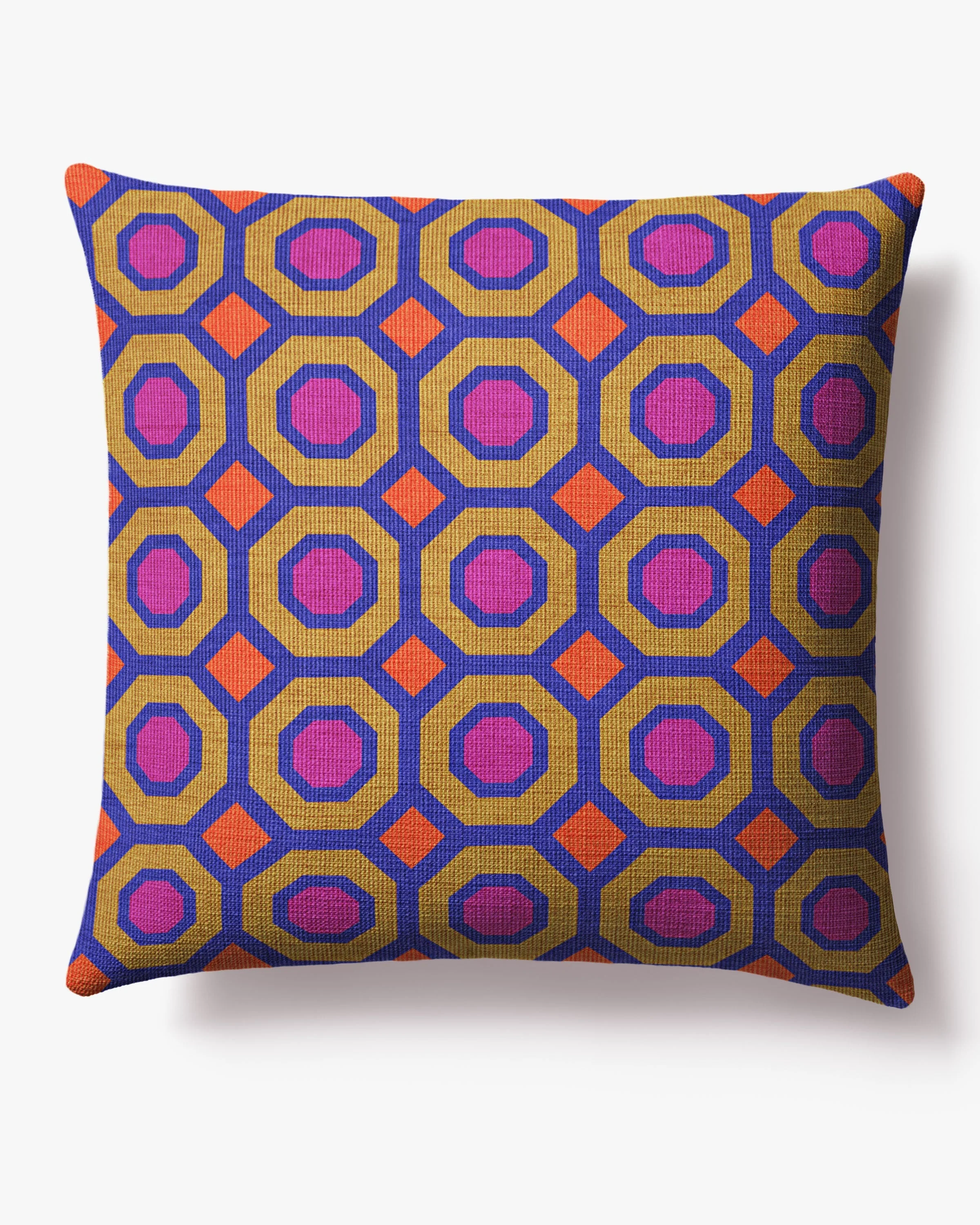 Piccadilly Fuchsia Woven Throw Pillow by Jonathan Adler