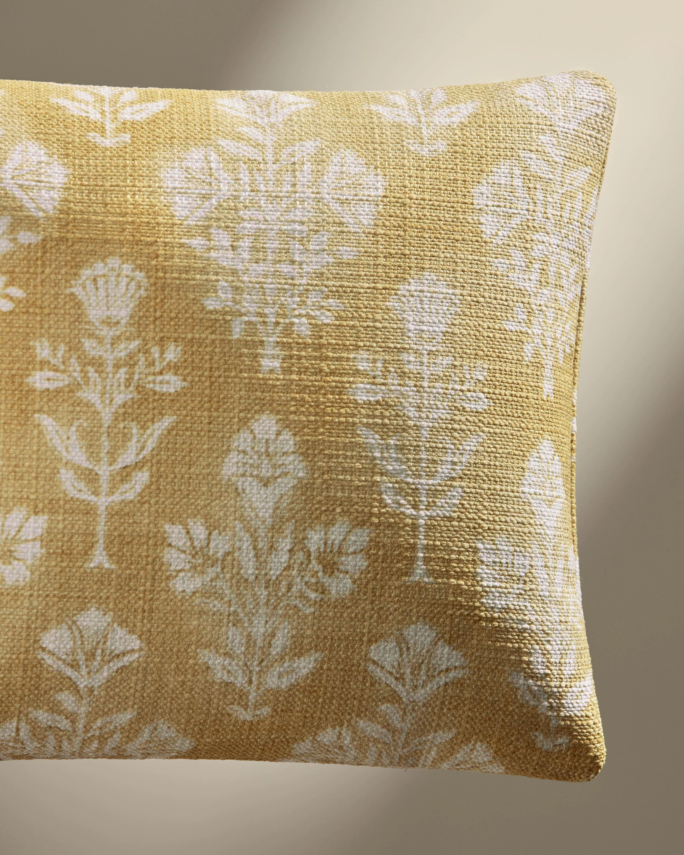 Lauretta Light Ochre Woven Throw Pillow