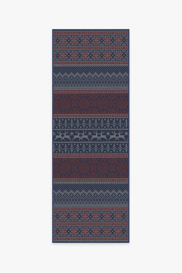 Fair Isle Red Flatwoven Rug